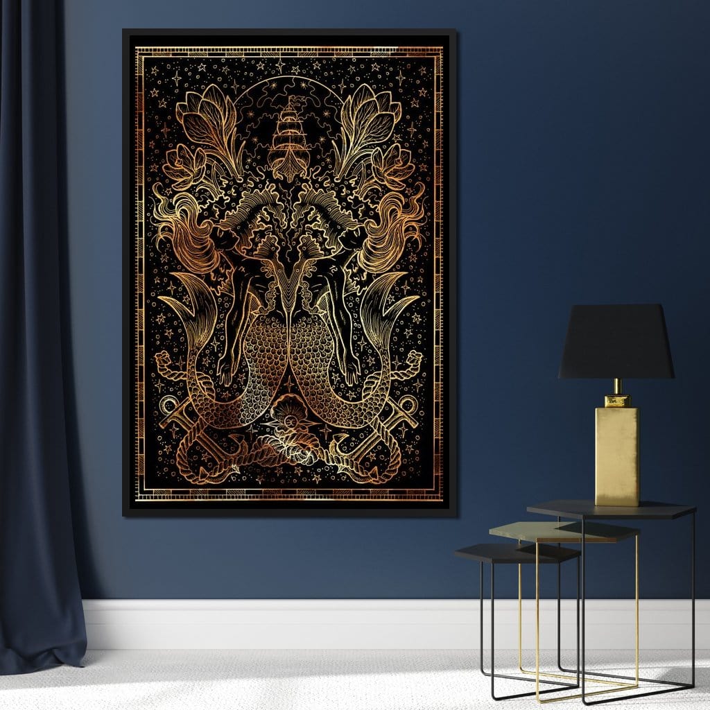 Zodiac sign Pisces Canvas Wall Art