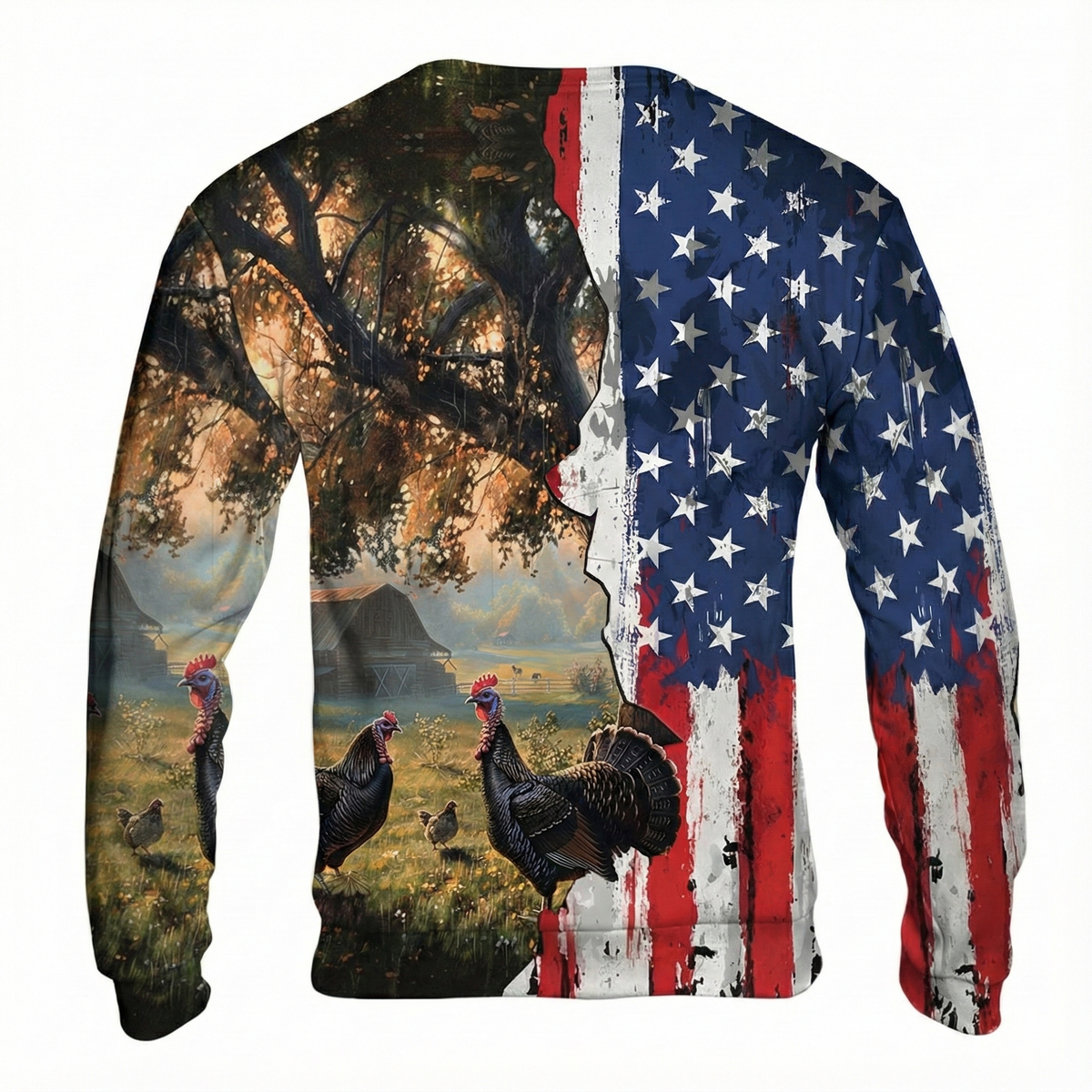 Realistic Patriotic Turkey Peaceful All Over Print Shirt
