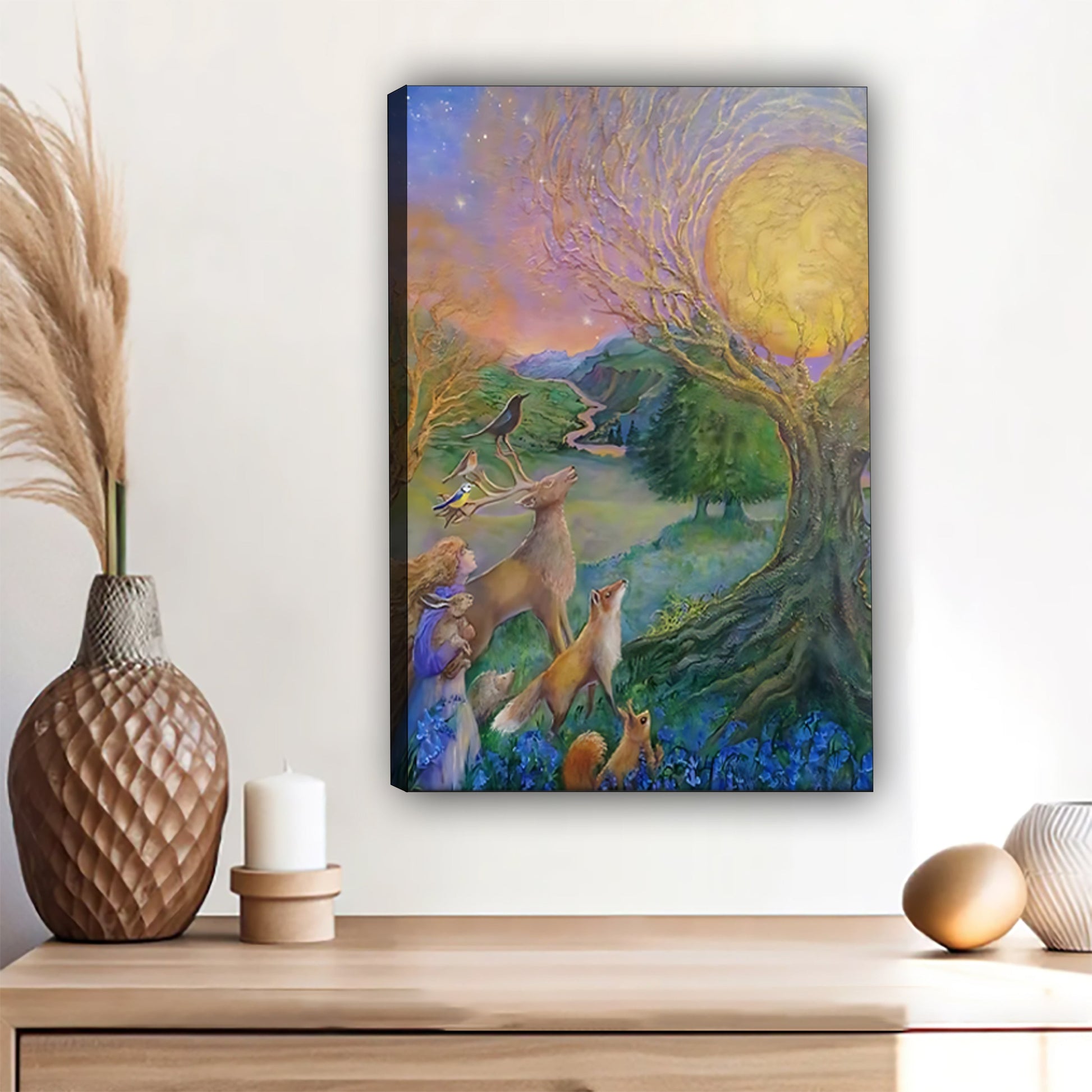 W399 Natural Wood Grain Canvas Decorative Painting – Abstract Art | Ideal for Living Rooms and Offices
