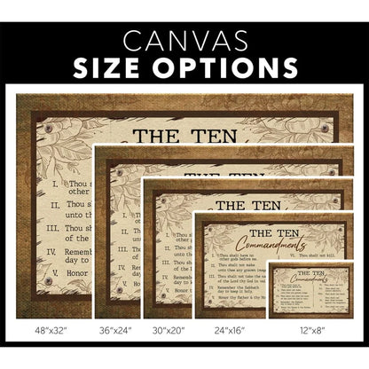 10 commandments wall art canvas