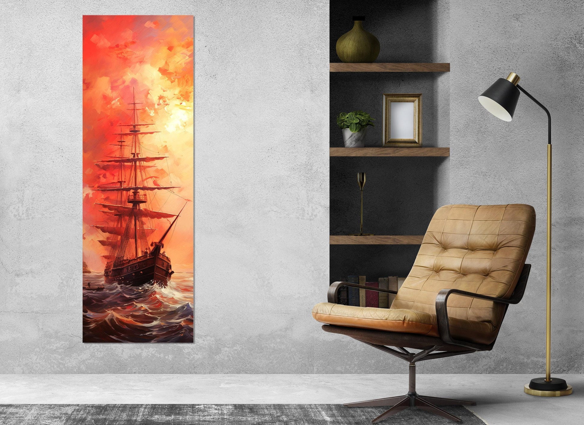 Vintage Sailboat Canvas Print - Framed Nautical Wall Art | Ready to Hang