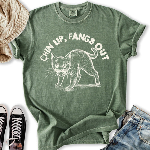 Chin Up Fangs Out Relaxed Tee