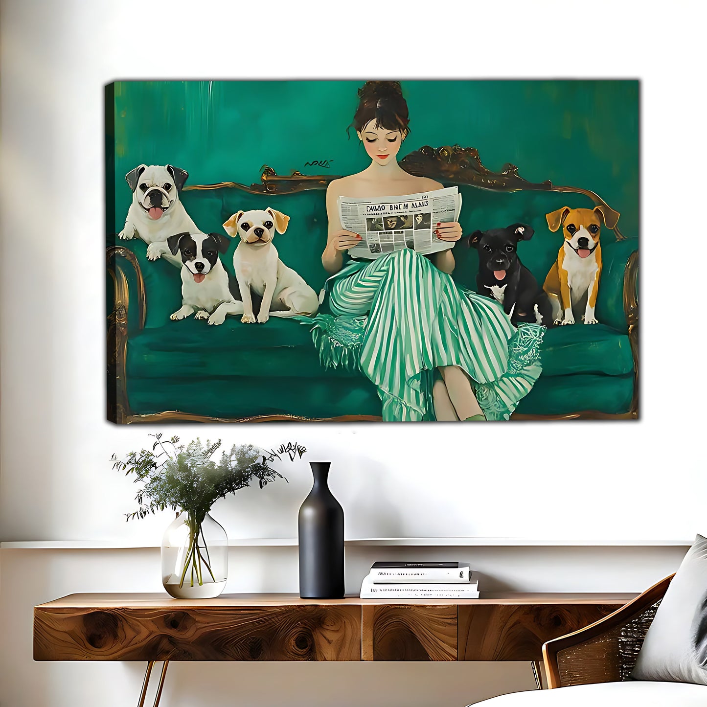 W392 Natural Wood Grain Canvas Decorative Painting – Abstract Art | Ideal for Living Rooms and Offices