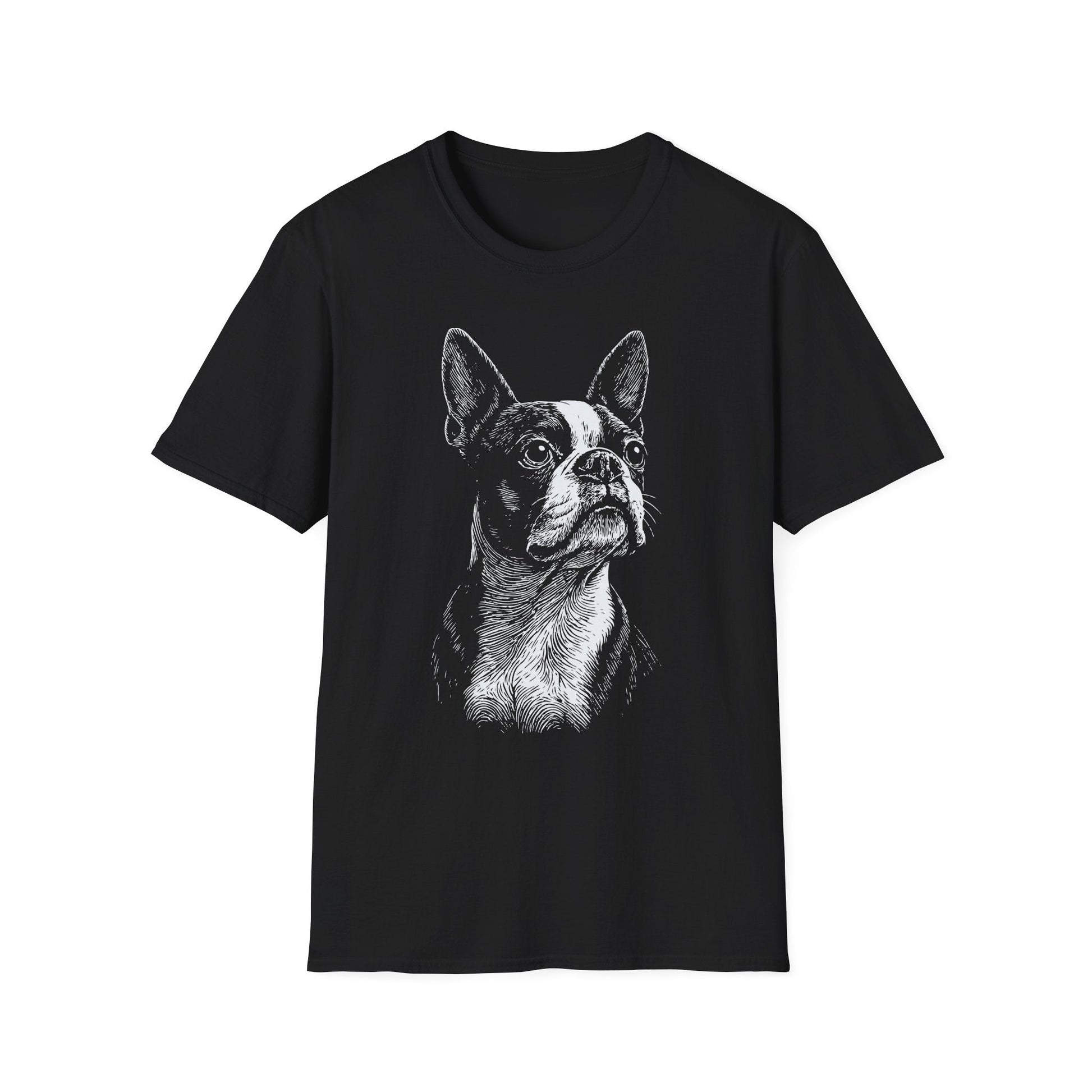 Boston Terrier Line Print Tee