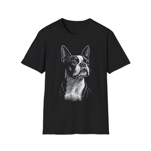 Boston Terrier Line Print Tee