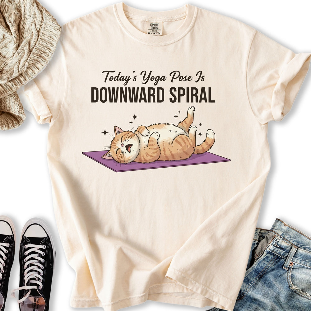 Downward Spiral Cat Relaxed Tee