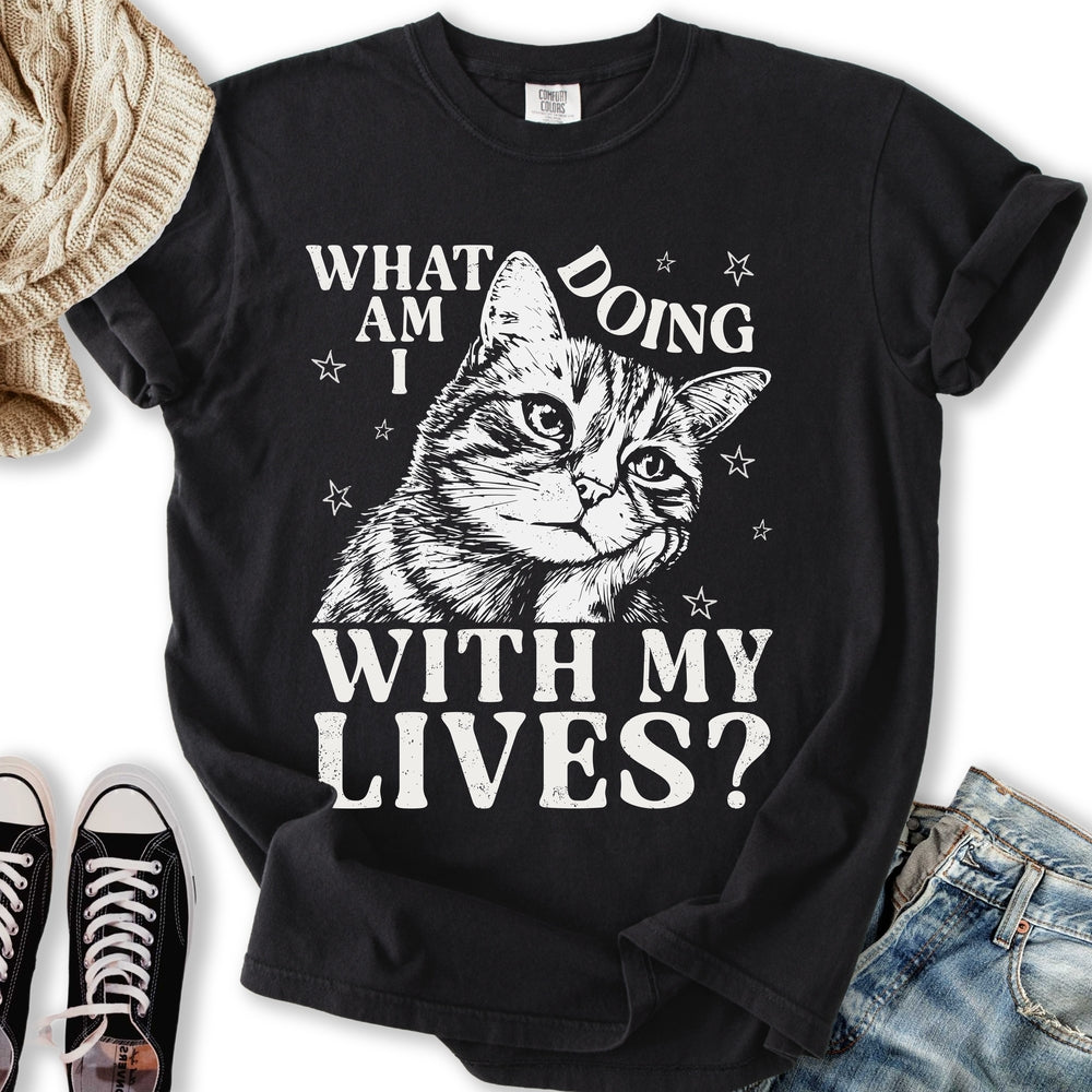 Nine Lives Cat Relaxed Tee