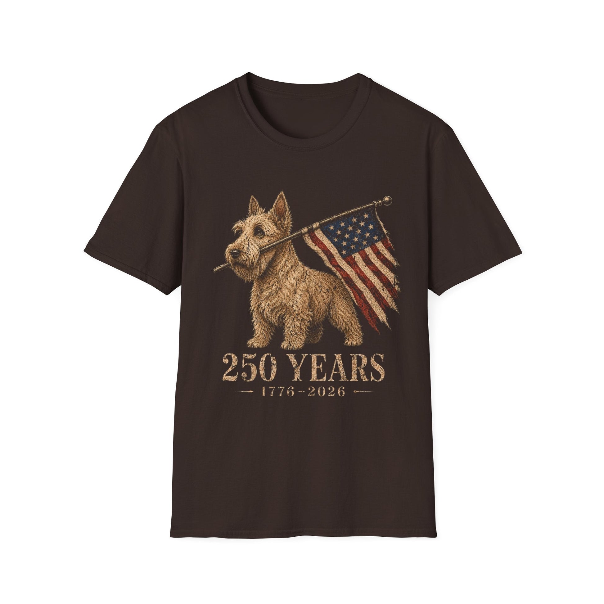 Wheaten Scottish Terrier USA 250 Years Tee