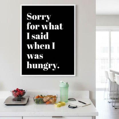 Apology Before Snacks Take Over Canvas Wall Art