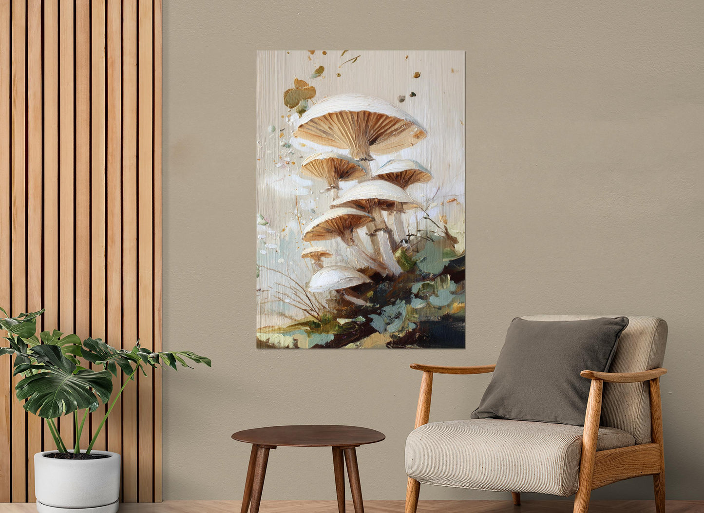 Forest Mushrooms Canvas Print - Rustic Nature Wall Art | Ready to Hang