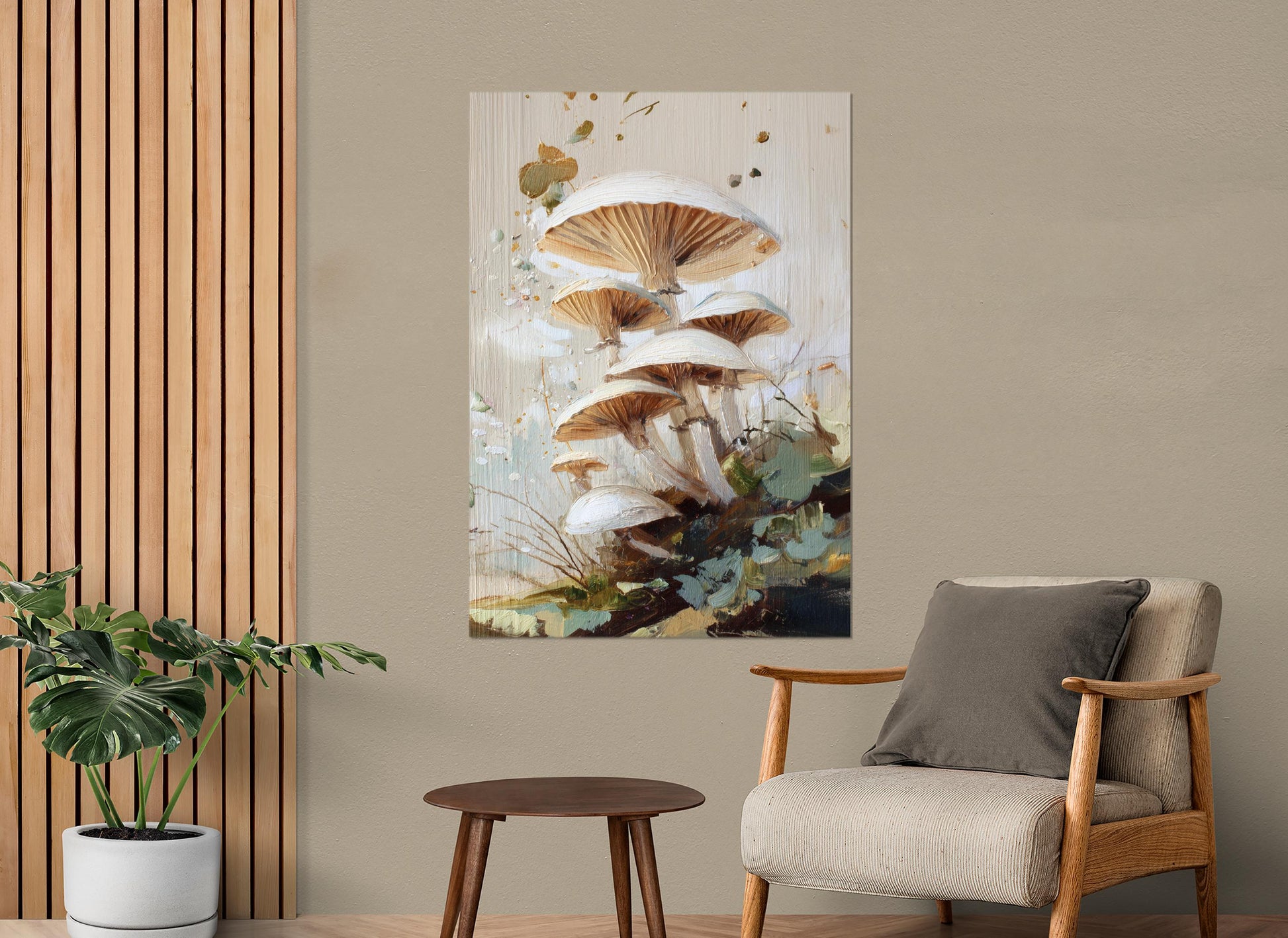 Forest Mushrooms Canvas Print - Rustic Nature Wall Art | Ready to Hang