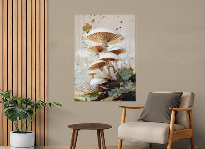 Forest Mushrooms Canvas Print - Rustic Nature Wall Art | Ready to Hang