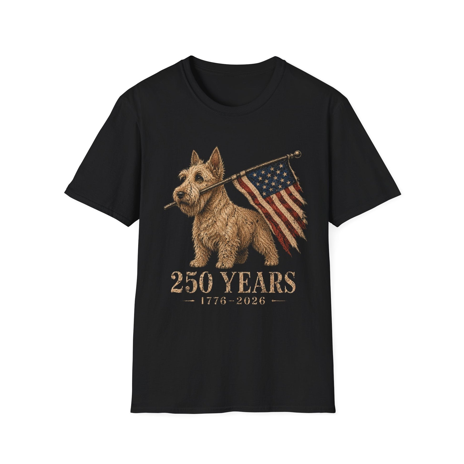 Wheaten Scottish Terrier USA 250 Years Tee