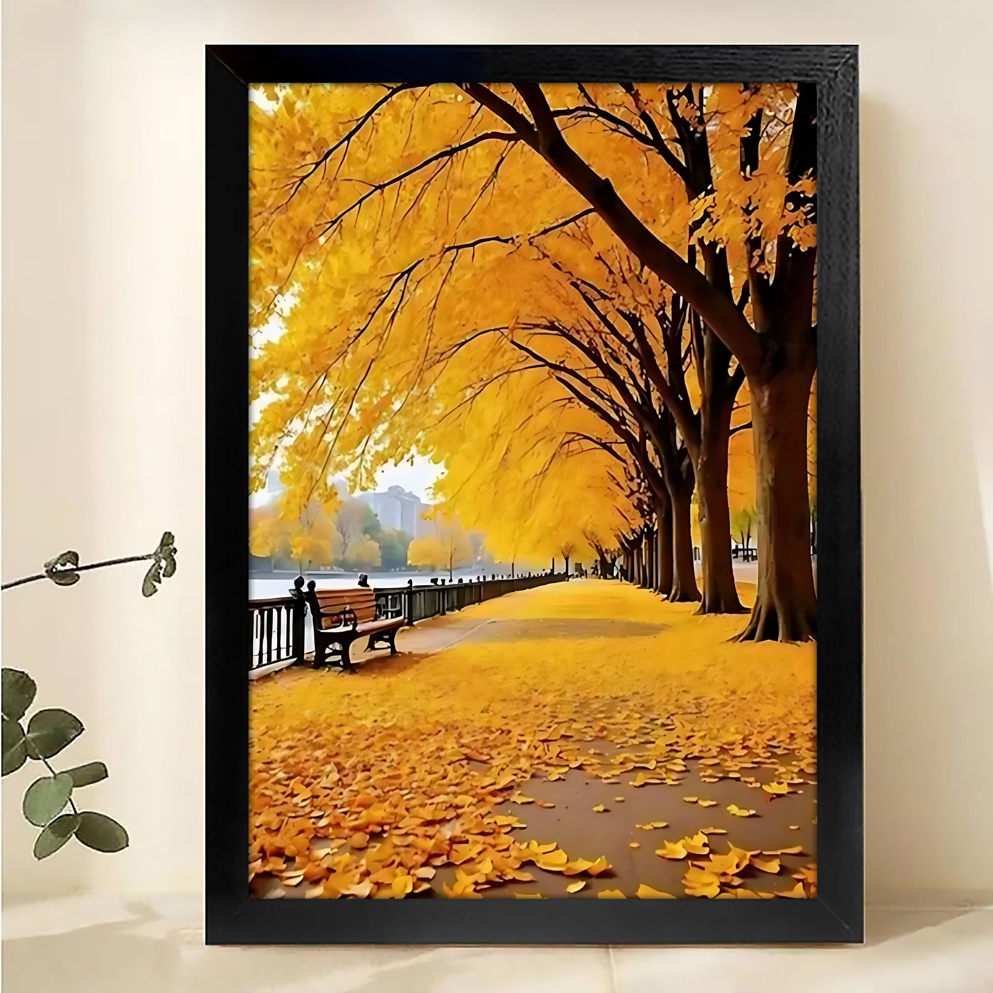 W0012 Natural Wood Canvas – Abstract Art | Perfect for Living Room & Office