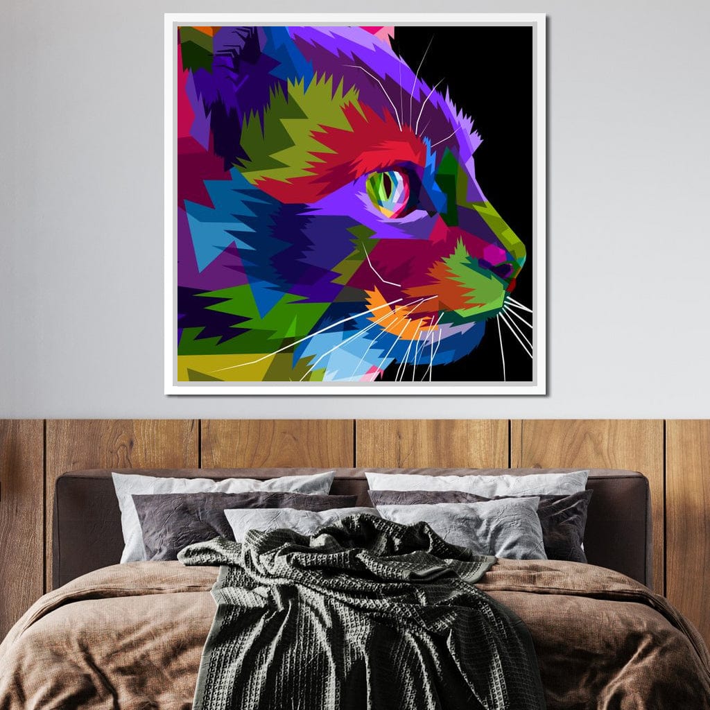Pop Art Cat Canvas Wall Art