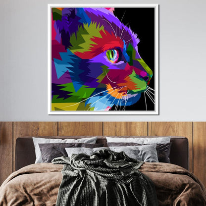 Pop Art Cat Canvas Wall Art