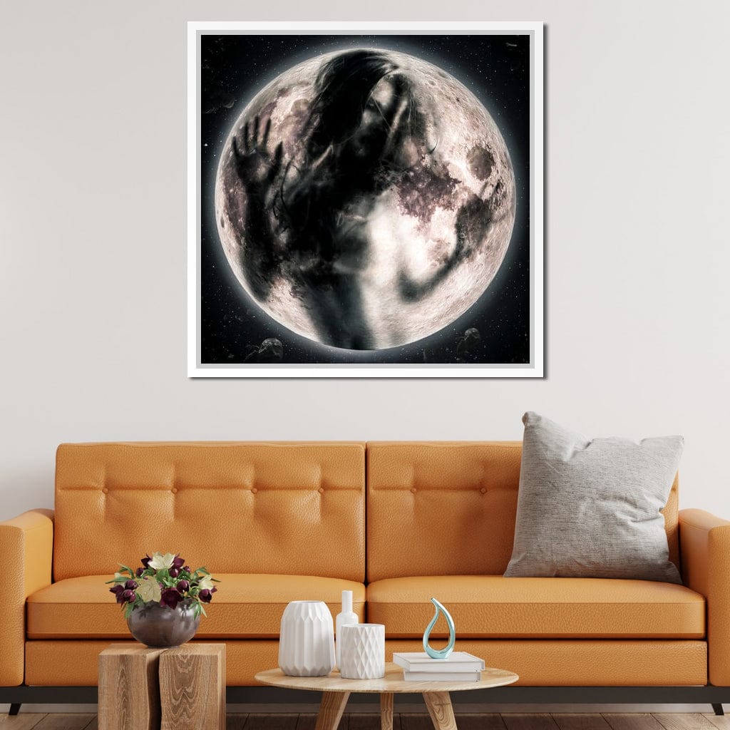 Moon Girl Canvas Wall Art