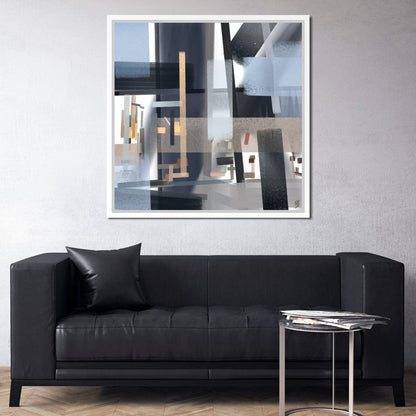 Glass and Tubular Steel Canvas Wall Art