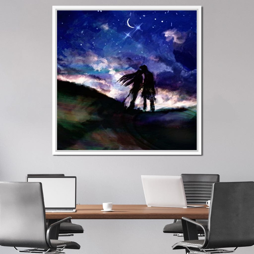 Kissing Under the Stars Canvas Wall Art