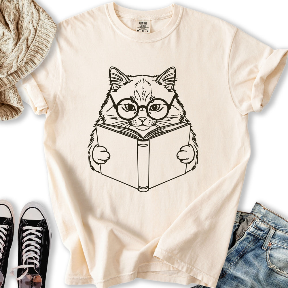 Reading Cat Relaxed Tee