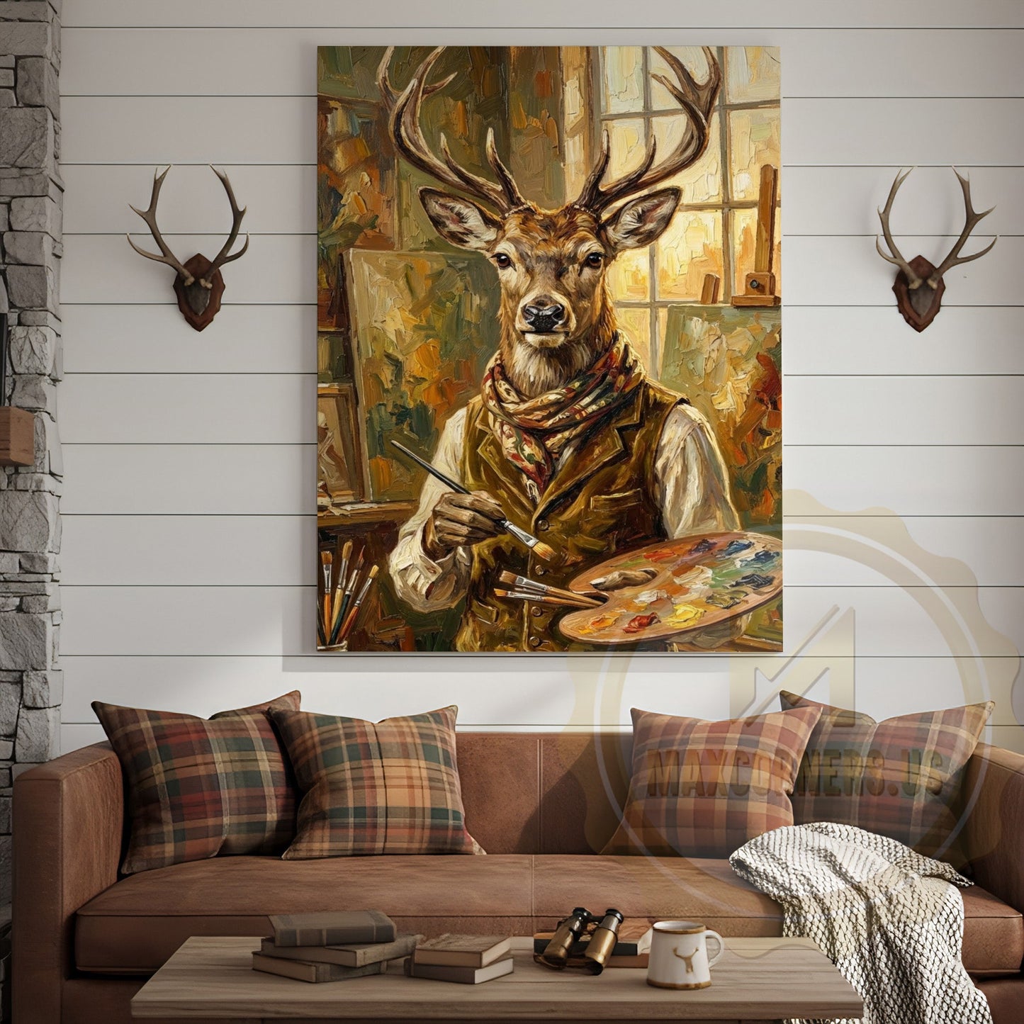 Renaissance Deer Canvas - Cultured Wildlife Artist Wall Art
