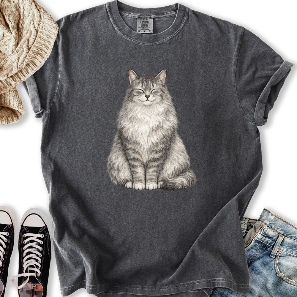 Smiling Longhair Tabby Relaxed Tee