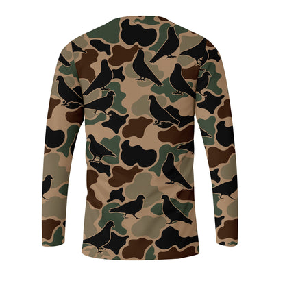 Dove Bird Camouflage Pattern All Over Print Shirt