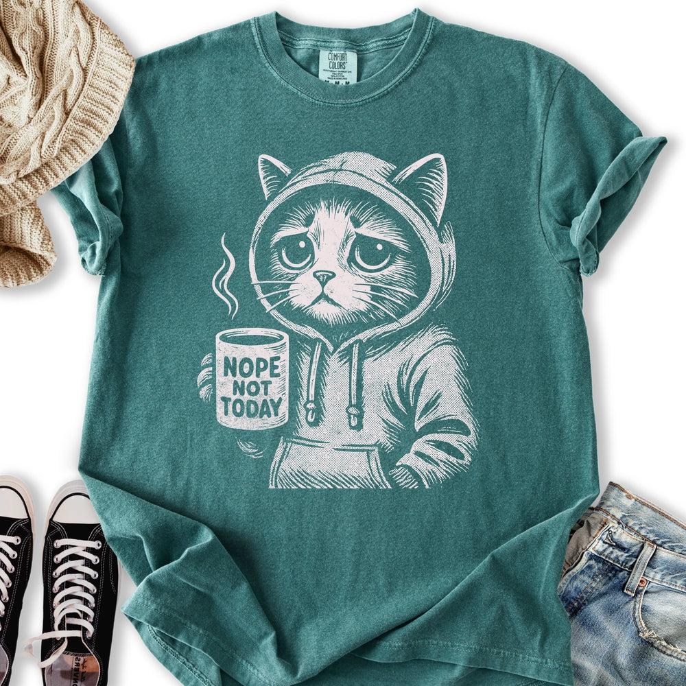 Nope Not Today Cat Relaxed Tee