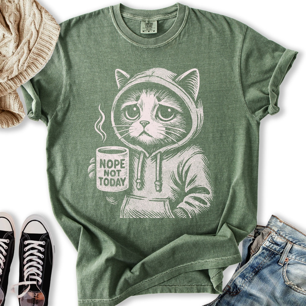 Nope Not Today Cat Relaxed Tee