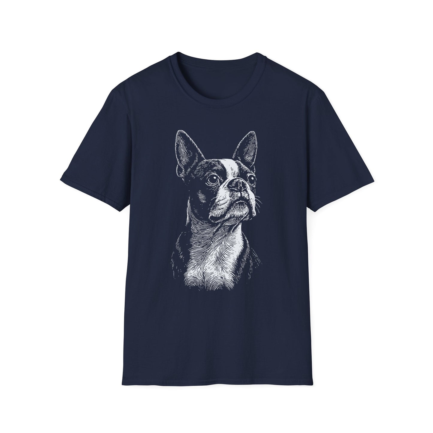 Boston Terrier Line Print Tee