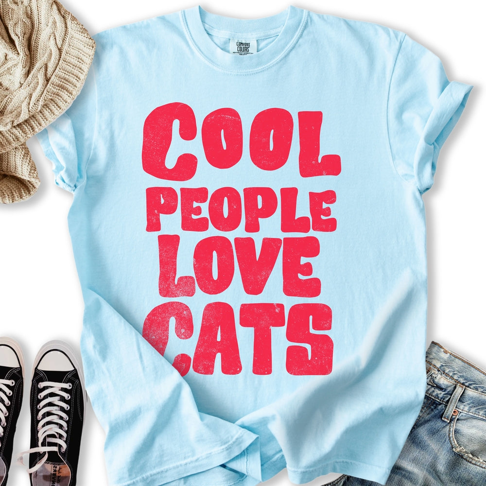 Cool People Love Cats Relaxed Tee