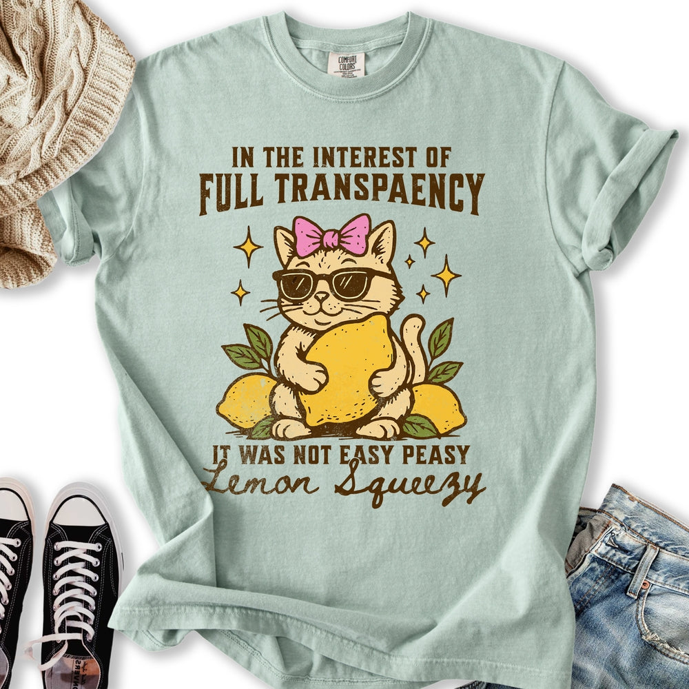 Lemon Squeezy Cat Relaxed Tee