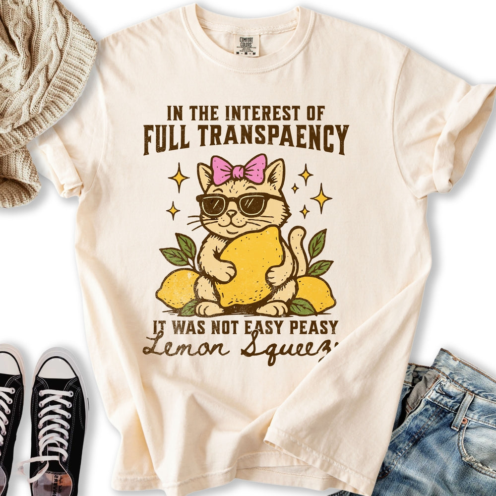 Lemon Squeezy Cat Relaxed Tee