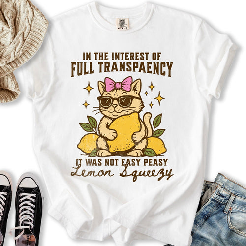 Lemon Squeezy Cat Relaxed Tee