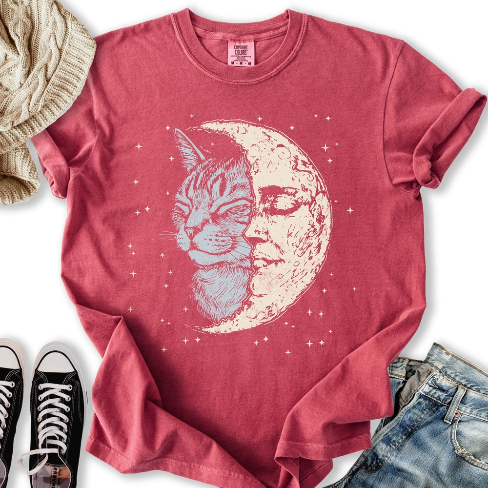 Celestial Cat Moon Relaxed Tee