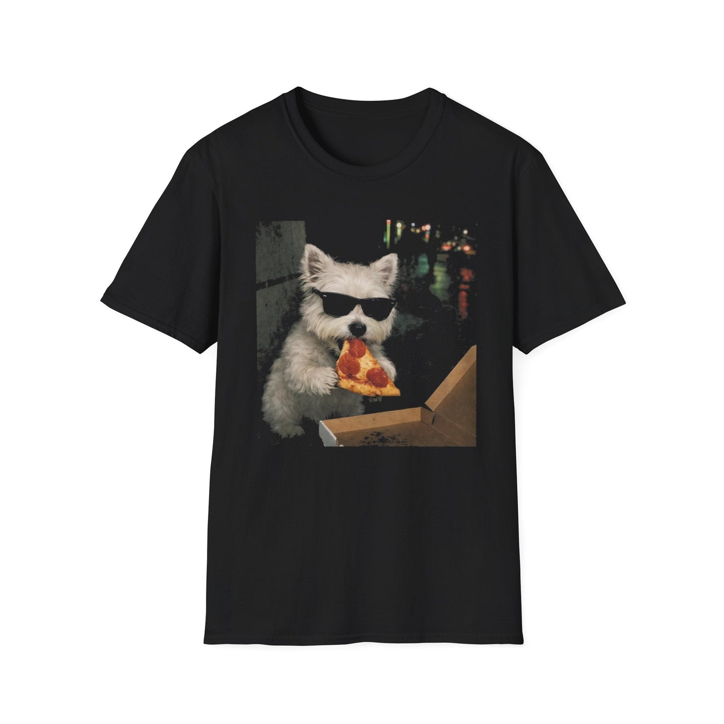 Westie Enjoying Pizza Tee