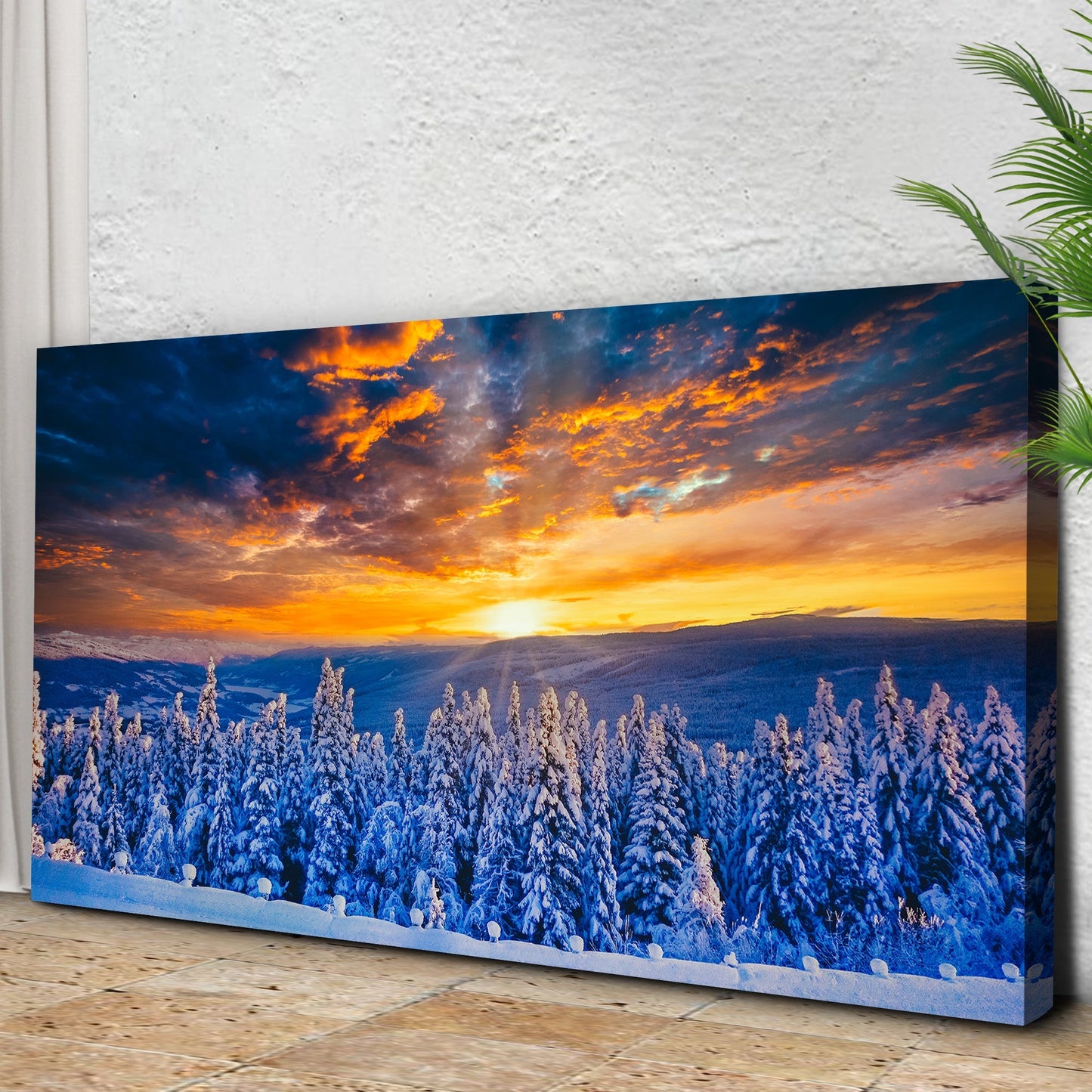 Snow Covered Forest Canvas Wall Art