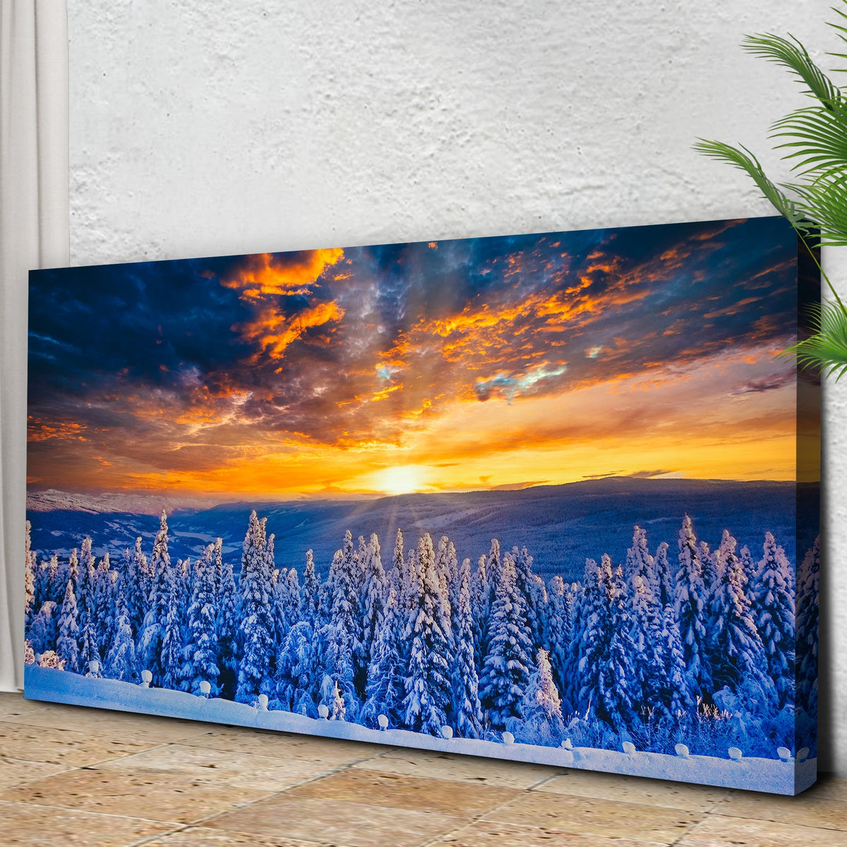 Snow Covered Forest Canvas Wall Art