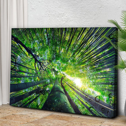 Light Through Bamboo Forest Canvas Wall Art