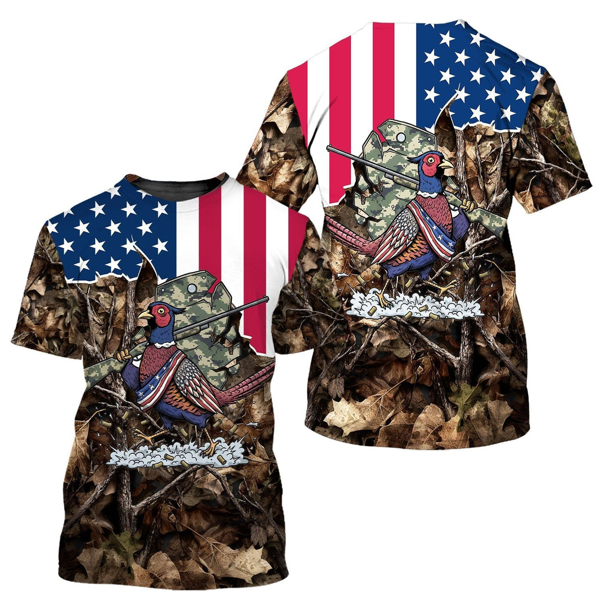America Pheasant Hunting Camo All Over Print Shirt