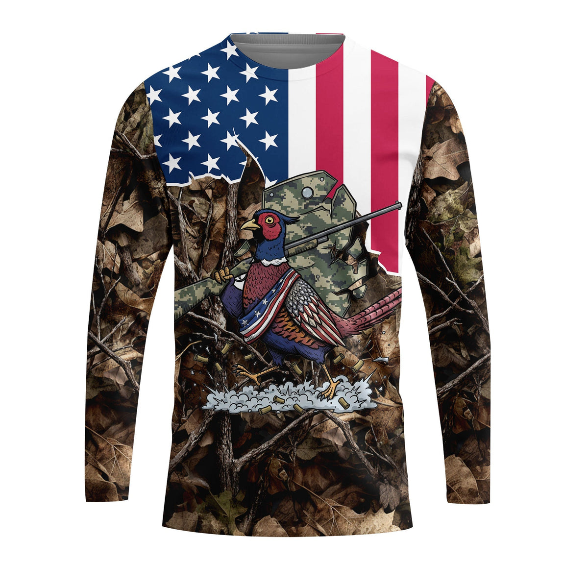 America Pheasant Hunting Camo All Over Print Shirt