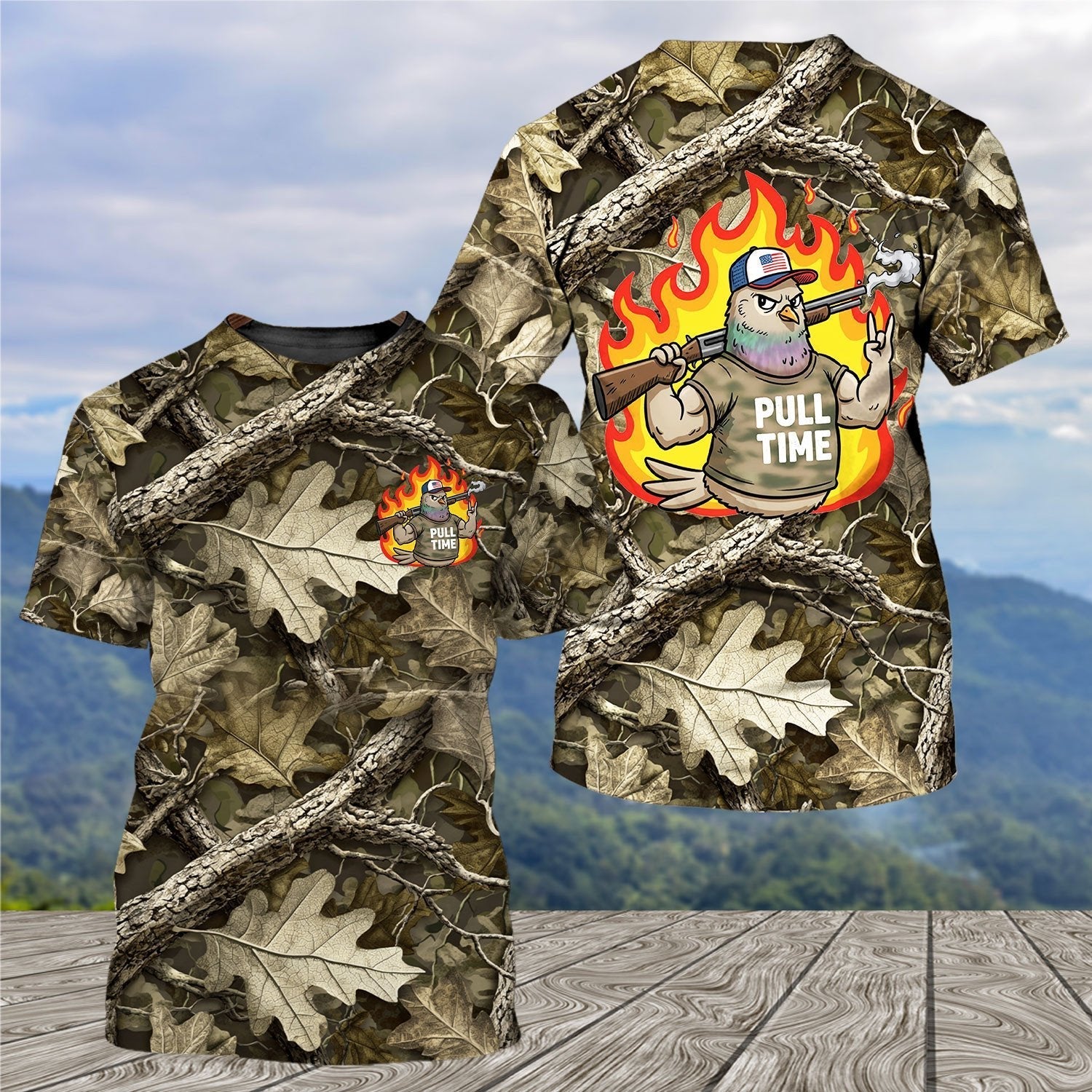 Funny Dove Pull Time All Over Print Shirt