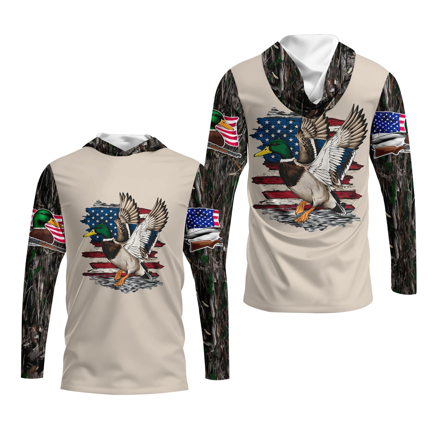 Vintage Mallard Duck Hunting Camo All Over Print Shirt