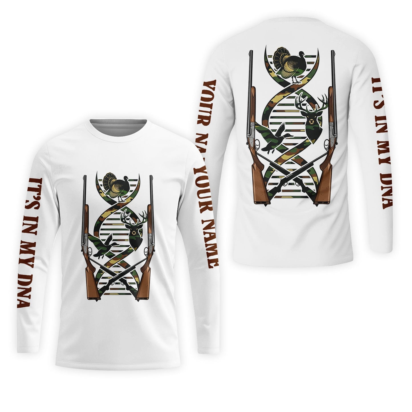 It's In My Dna Hunting Camo All Over Print Shirt