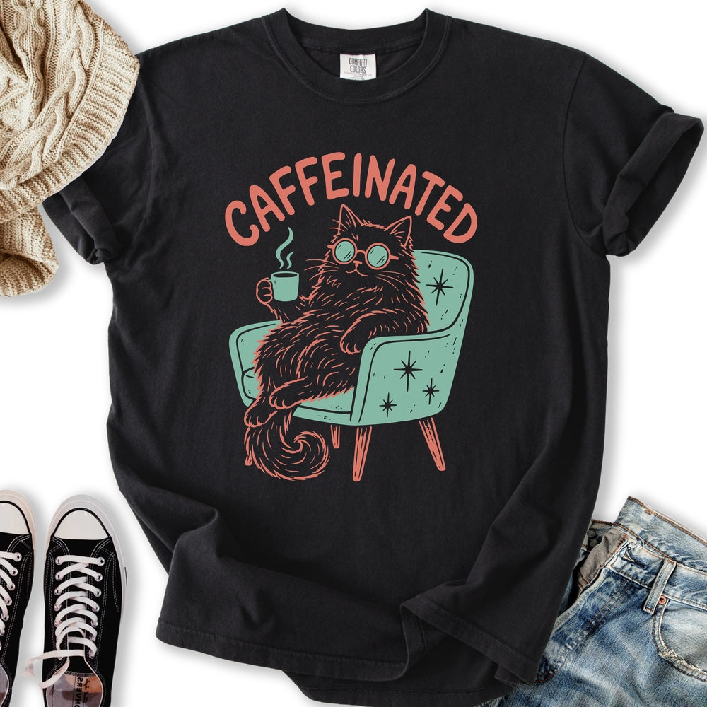 Caffeinated Cat Relaxed Tee
