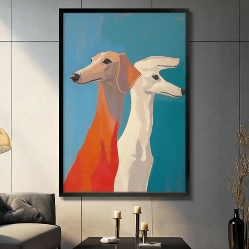Greyhound Pop Art Canvas Wall Art Print