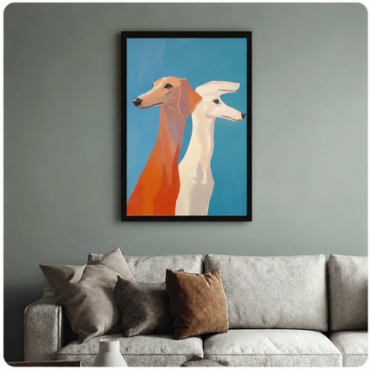 Greyhound Pop Art Canvas Wall Art Print