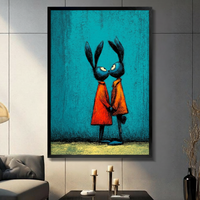Dark Fantasy Rabbit Couple Canvas Wall Art