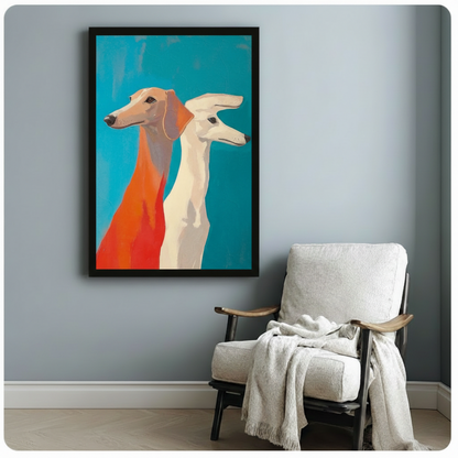 Greyhound Pop Art Canvas Wall Art Print