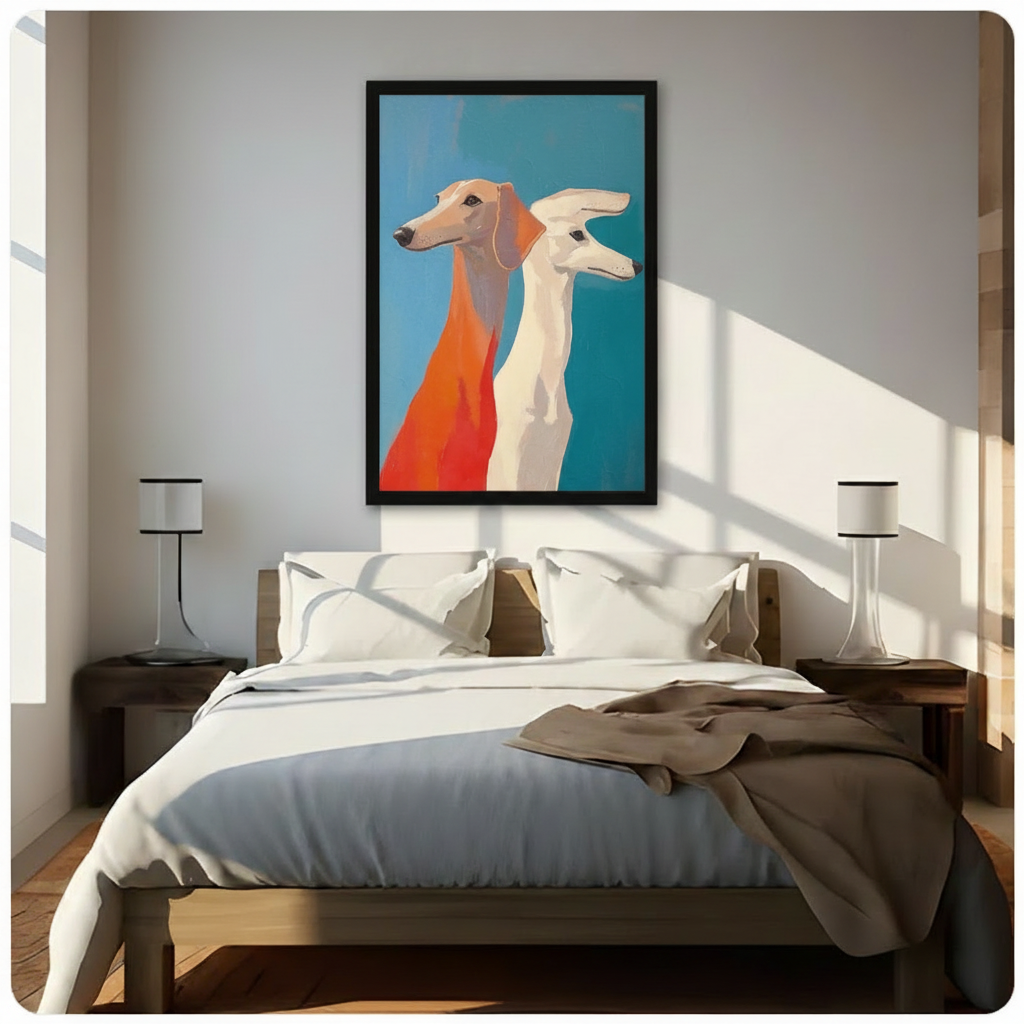 Greyhound Pop Art Canvas Wall Art Print